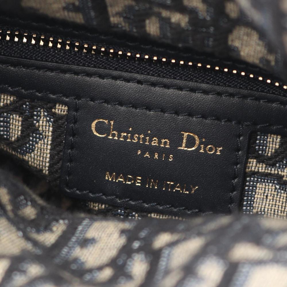 Christian Dior Dior Lady Handbag, Canvas, Leather, and Straw, Women's, Beige/... - Picture 4 of 7